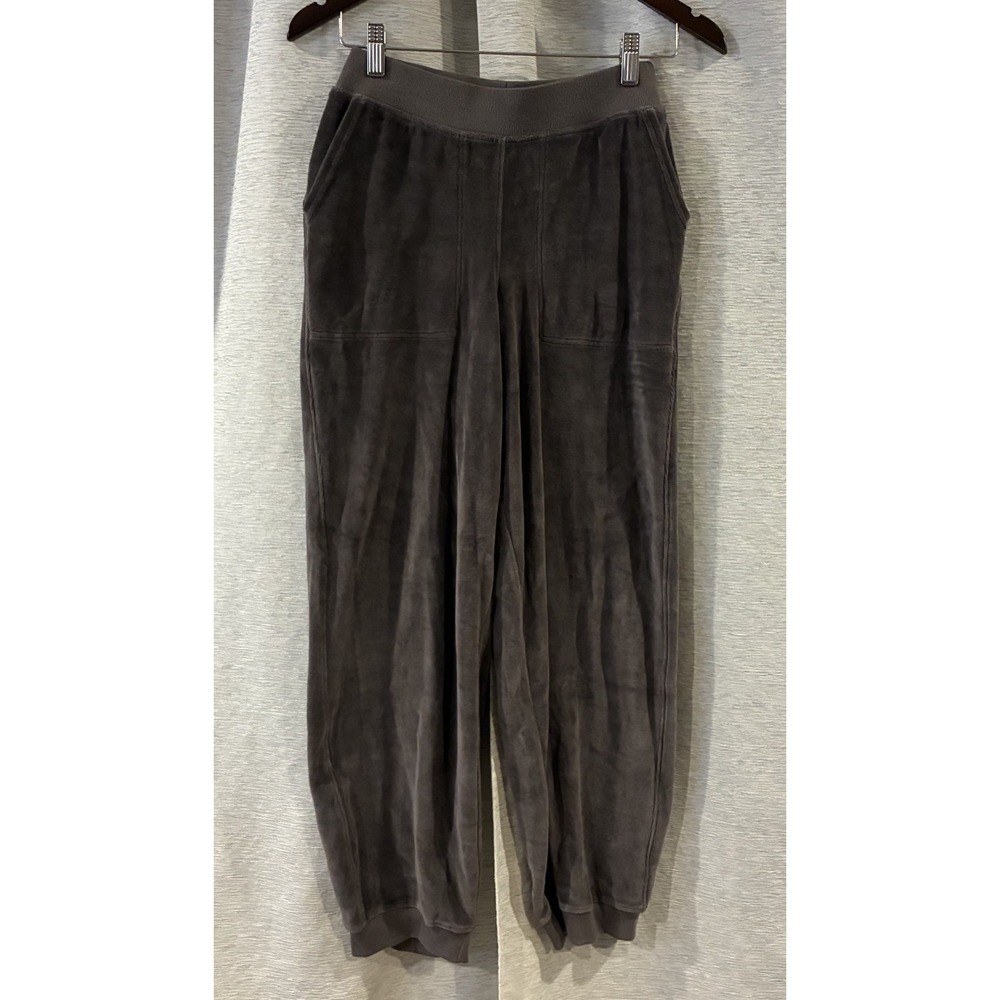 Pact Organic Cotton Pure Velour Jogger Pull On Pants Women's XS Gray